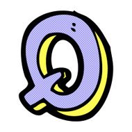 comic cartoon letter Q