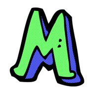 comic cartoon letter M
