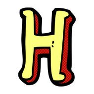 comic cartoon letter H