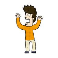 comic cartoon terrified man N53