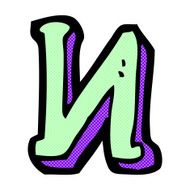 comic cartoon letter N
