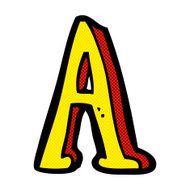 comic cartoon letter A