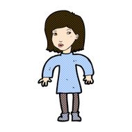 comic cartoon cautious woman N3