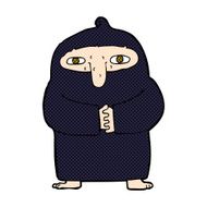comic cartoon monk in robe N3