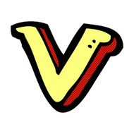 comic cartoon letter V
