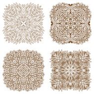 Set of four hand drawn ornaments N2