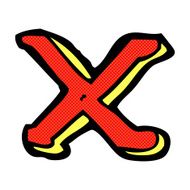 comic cartoon letter X