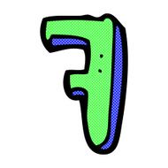 comic cartoon letter F