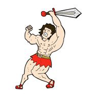 comic cartoon barbarian hero N3