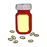 comic cartoon jar of pills N5