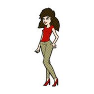 comic cartoon pretty woman N66