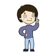 comic cartoon boy with idea N20
