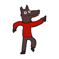 comic cartoon wolf man N12
