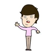 comic cartoon unhappy boy N15