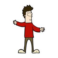 comic cartoon happy man N124