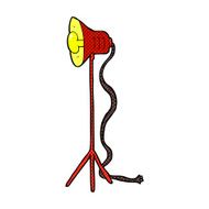 comic cartoon studio lamp shining N3