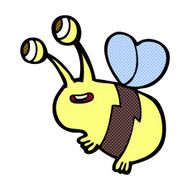 comic cartoon happy bee N5