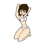 comic cartoon sexy woman posing N3