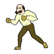 comic cartoon retro boxer man N3