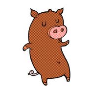 funny comic cartoon pig N2