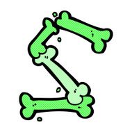 comic cartoon halloween bone number N12