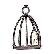 comic cartoon bird cage N3