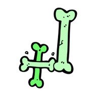comic cartoon halloween bone number N14