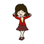 comic cartoon happy girl N21