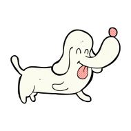 comic cartoon happy dog N17