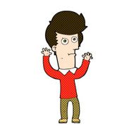 comic cartoon shocked man N31