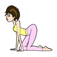 comic cartoon sexy woman on all fours N3