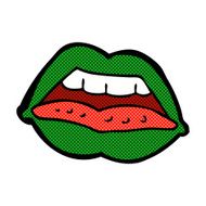 comic cartoon sexy halloween lips symbol N2
