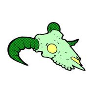 comic cartoon magic ram skull N2