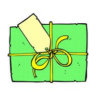 comic cartoon wrapped present N3