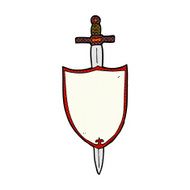 comic cartoon heraldic shield N4