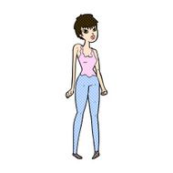 comic cartoon pretty woman N69