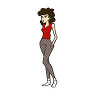 comic cartoon pretty woman N70