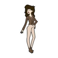 comic cartoon pretty woman N71