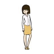 comic cartoon pretty businesswoman N3