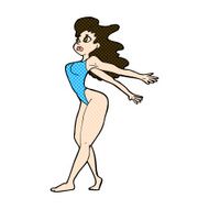 comic cartoon sexy woman in swimsuit N3