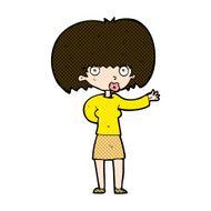 comic cartoon woman gesturing N9
