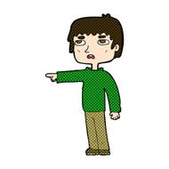 comic cartoon boy pointing N8