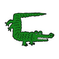 comic cartoon crocodile N9