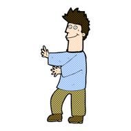comic cartoon happy man N125