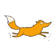 comic cartoon fox running