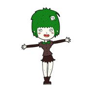 comic cartoon happy vampire girl N9