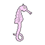 comic cartoon sea horse N6