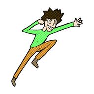 comic cartoon jumping man N3