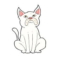 comic cartoon grumpy little dog N3