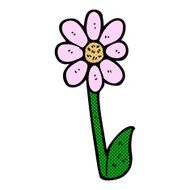 comic cartoon flower N75